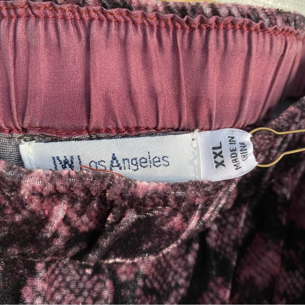 NWT Johnny Was Embroidered Velvet Pull On Wide Leg Pants - Picture 6 of 8